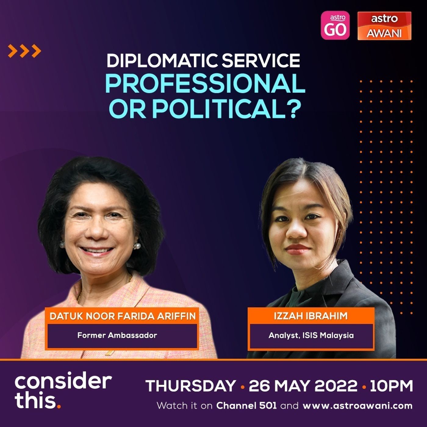 Consider This: Diplomatic Service: Professional or Political | 26th May 2022 episode artwork