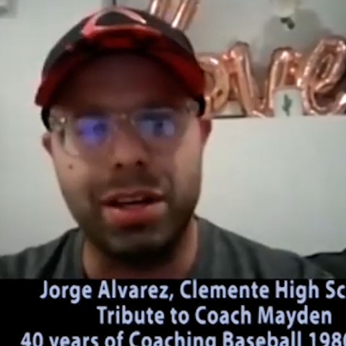 Jorge Alvarez Tribute to Coach Mike Mayden