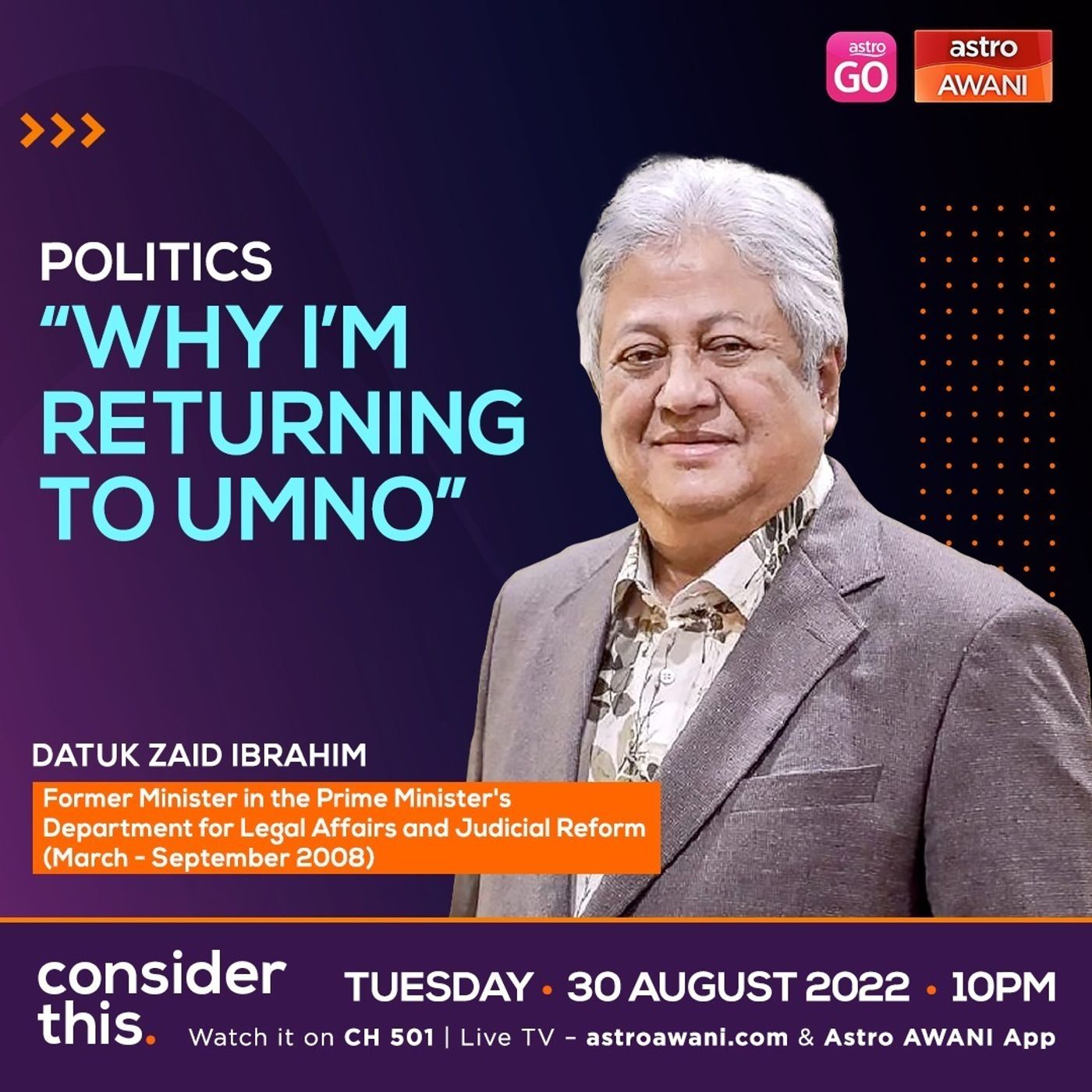 Consider This: Zaid Ibrahim | “Why I’m Returning To UMNO” episode artwork
