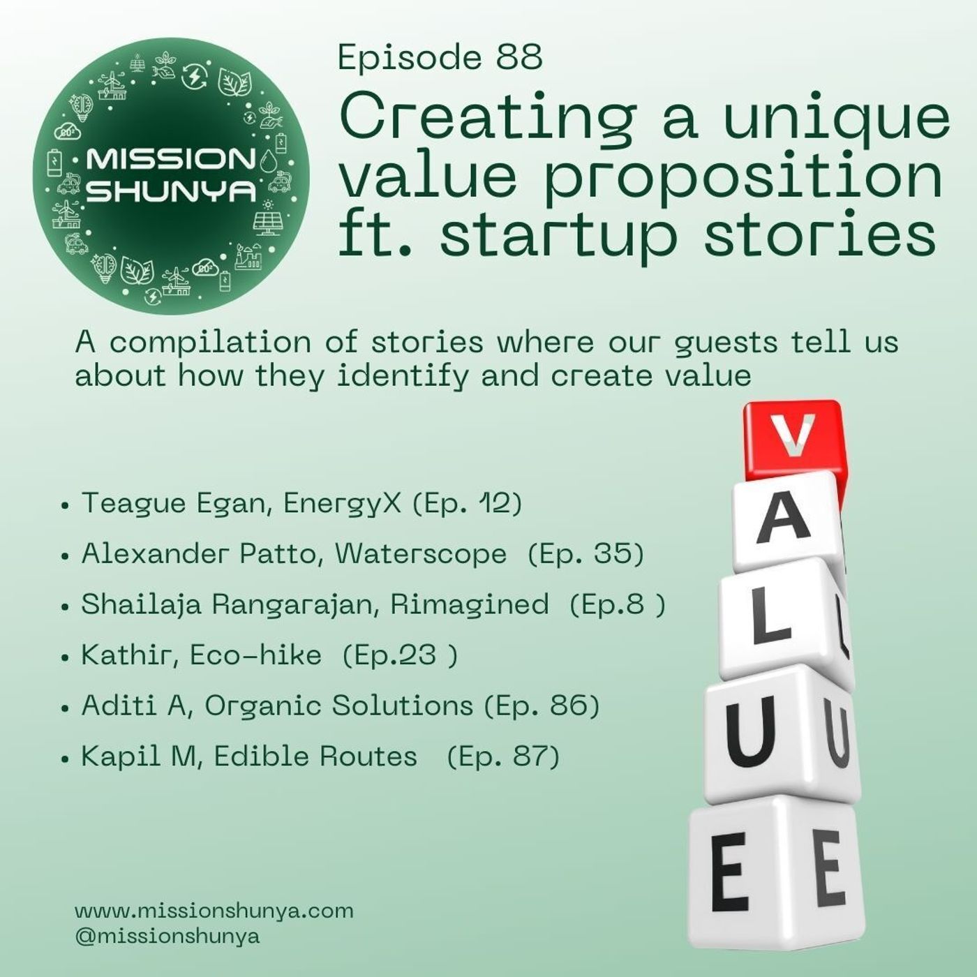 88: Creating a unique value proposition ft. startup stories
