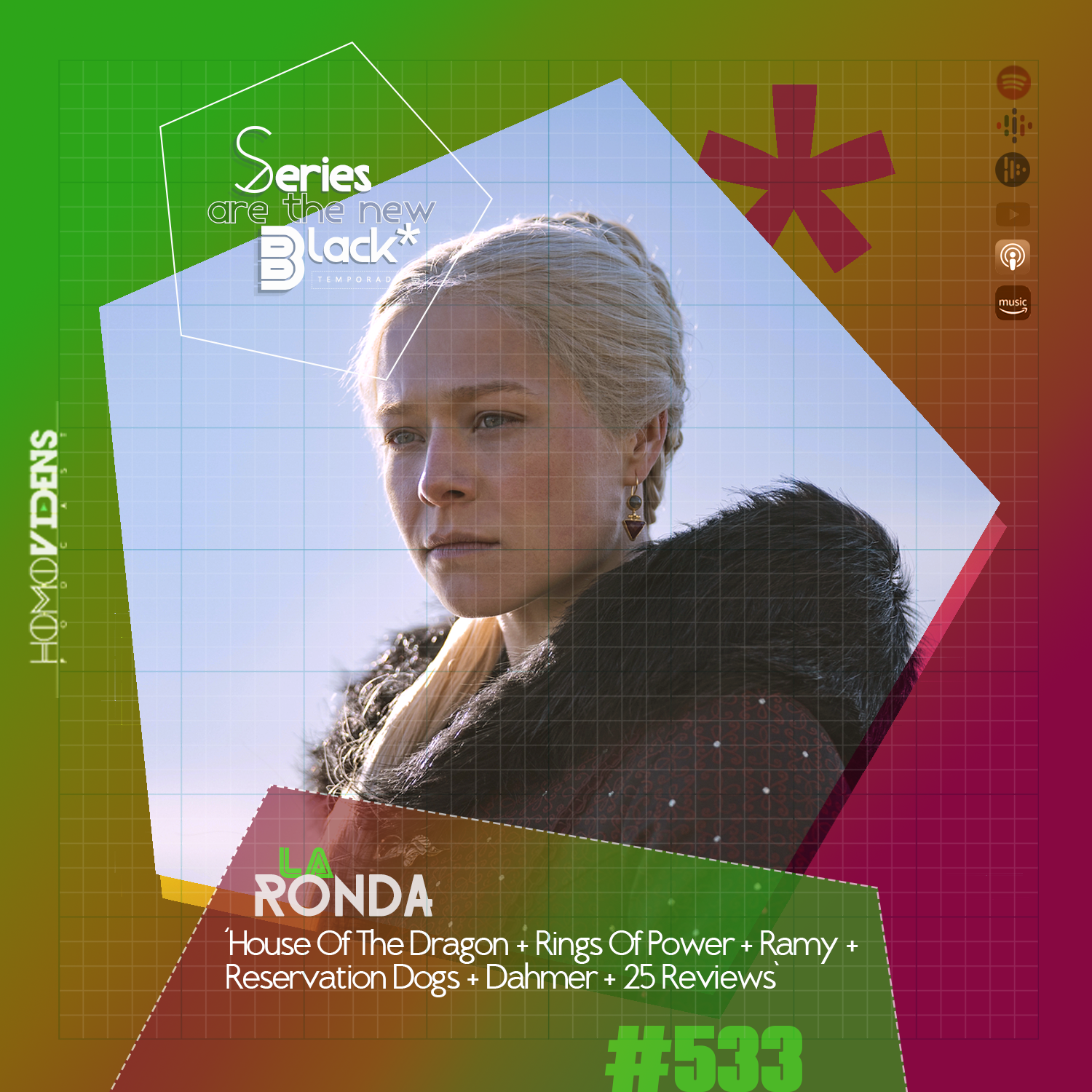 S5 Ep33: Series Are The New Black #533: 'La Ronda: House Of The Dragon + Rings Of Power + Ramy + Reservation Dogs + Dahmer + 25 Reviews' episode artwork