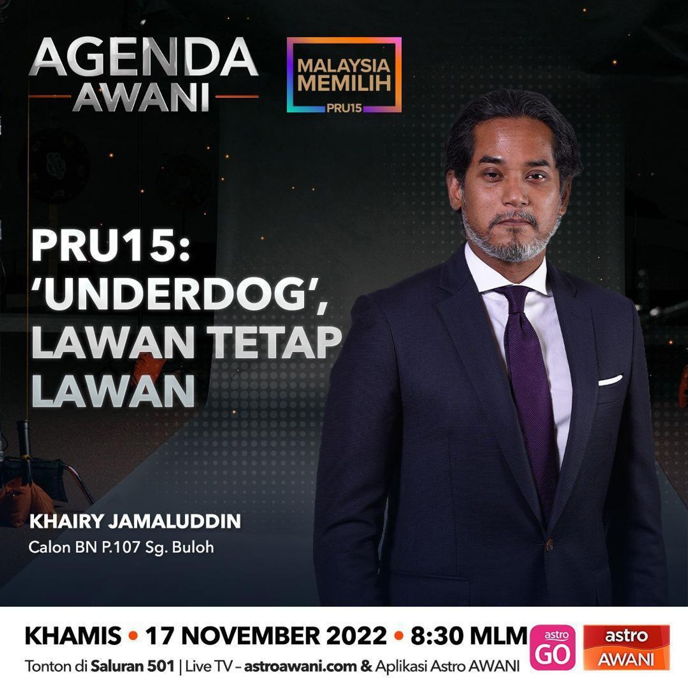 Agenda AWANI: PRU15 | 'Underdog', lawan tetap lawan episode artwork