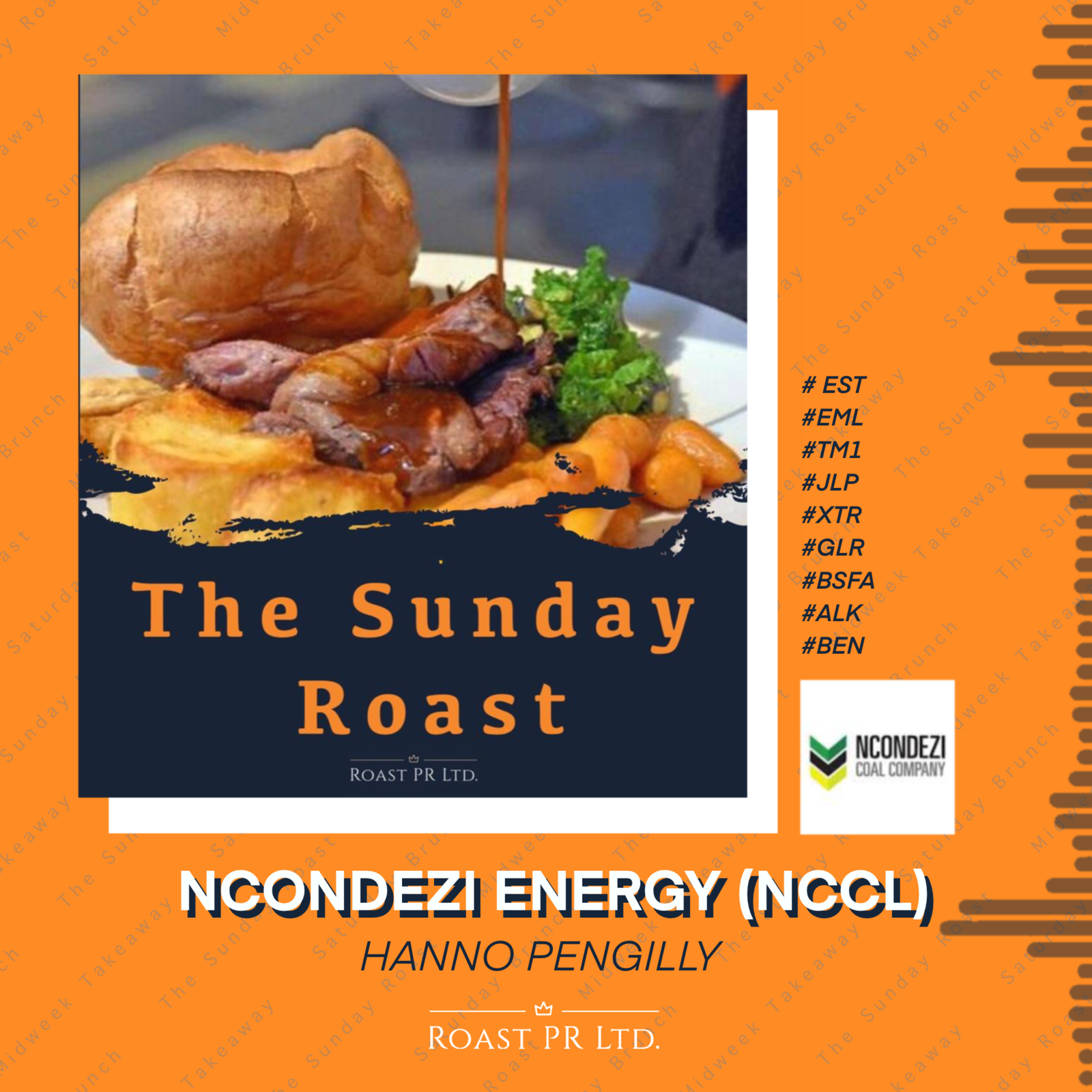 S4 Ep122: Sunday Roast featuring Hanno Pengilly, CEO of Ncondezi Energy (AIM:NCCL) #EST #BEN #TM1 #JLP #XTR #GLR #BSFA #BEN episode artwork