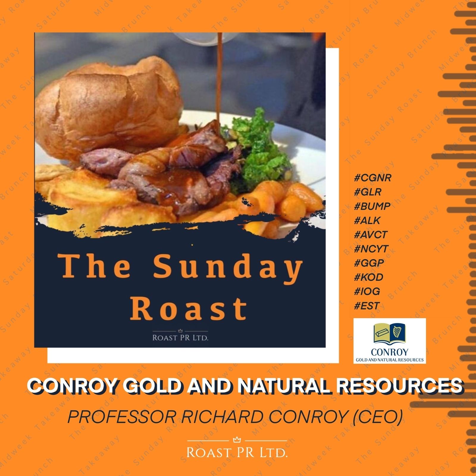 S5 Ep7: The Sunday Roast featuring Professor Richard Conroy, Executive Chairman of Conroy Gold and Natural Resources (AIM:CGNR) #ALK #GLR #AVCT #NCYT #IOG #GGP #KOD #EST #BUMP episode artwork