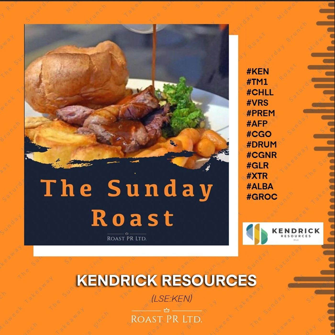 S5 Ep60: The Sunday Roast featuring Kendrick Resources (LSE:KEN) #KEN #TM1 #GLR #XTR #ALBA #GROC #CHLL #VRS #PREM #AFP #CGO #DRUM #CGNR episode artwork
