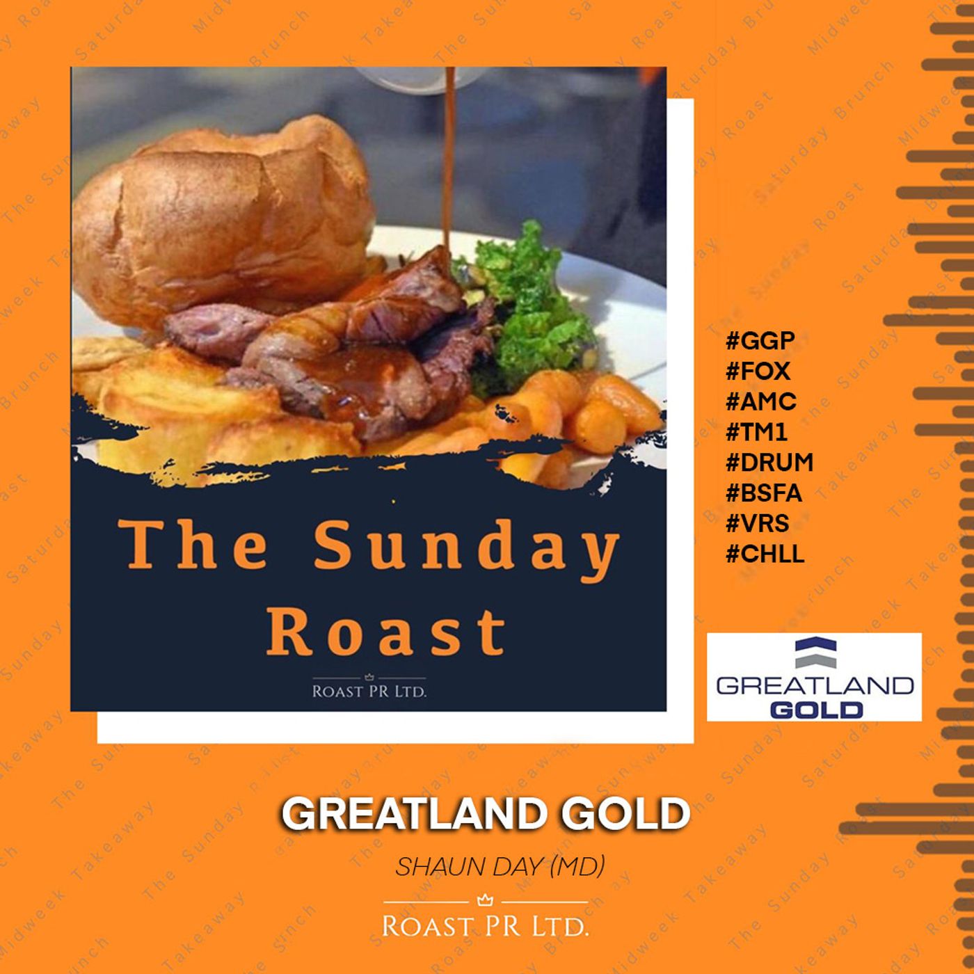 S5 Ep62: The Sunday Roast featuring Shaun Day, MD of Greatland Gold (AIM:GGP) #GGP #TM1 #BSFA #VRS #FOX #CHLL #DRUM #AMC episode artwork