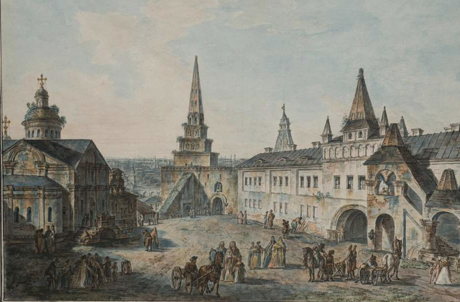 Москва 1800 год. Москва 1800 года на картинах Федора Алексеева.