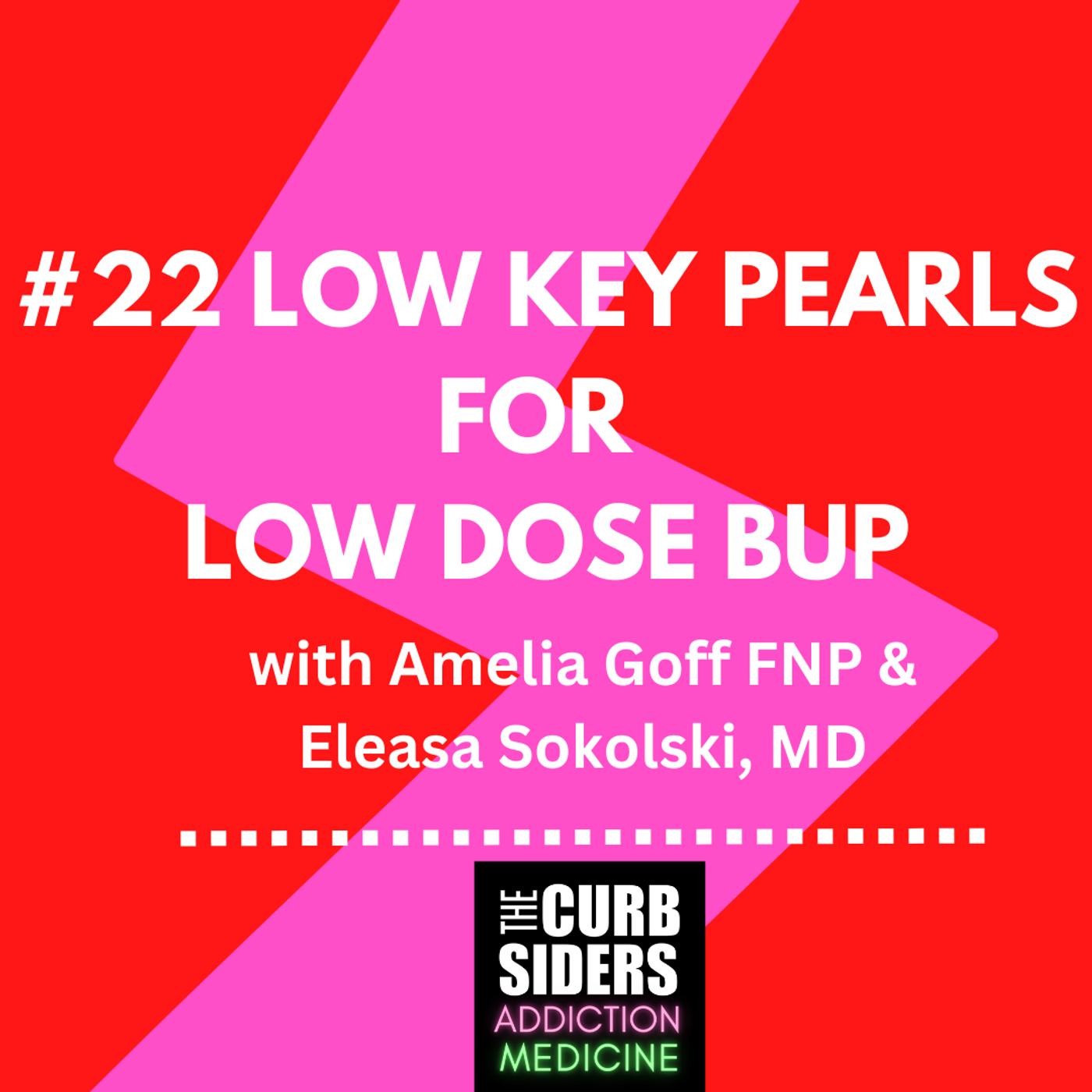S2 Ep11: #22 Low Key Pearls for Low Dose Bup With Amelia Goff FNP and Eleasa Sokolski, MD