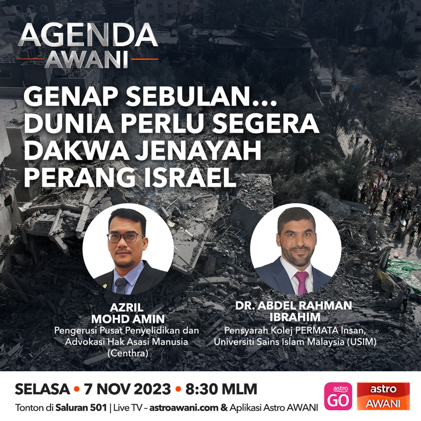 Agenda AWANI: Genap sebulan.. Dunia perlu segera dakwa jenayah perang Israel episode artwork
