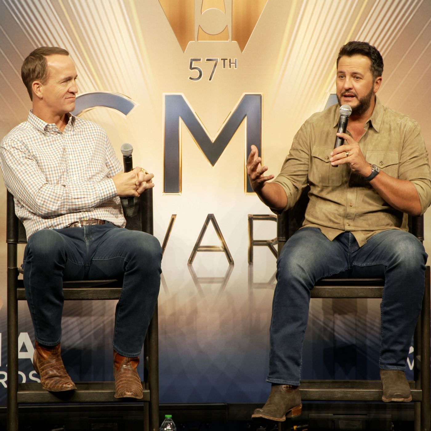 Luke Bryan and Peyton Manning on Hosting the CMAs Again, Exciting Surprise Tributes, and Their Love of Country Music