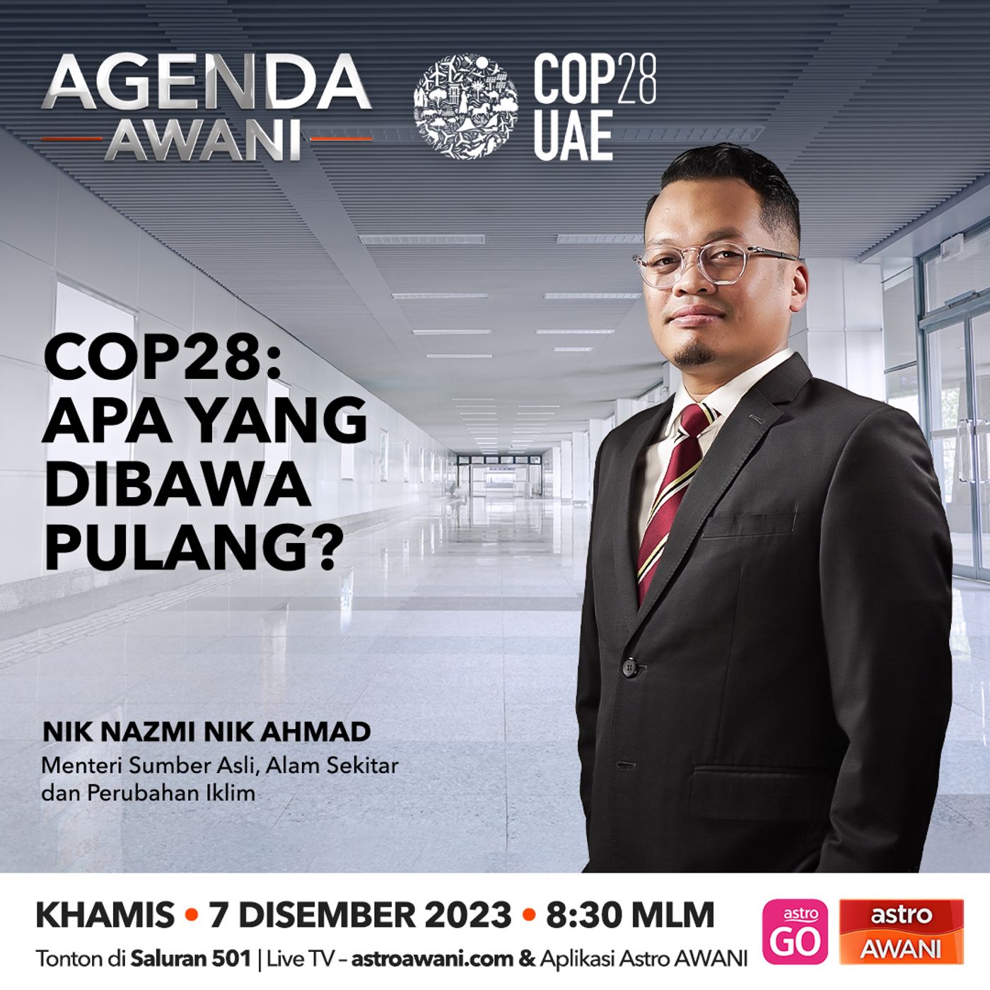 Agenda AWANI: COP28 | Apa Yang Dibawa Pulang? episode artwork