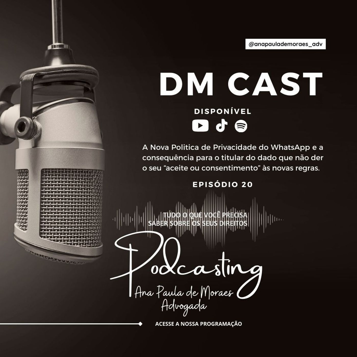 S19 Ep19: A Nova Politica de Privacidade do WhatsApp e a consequência para o titular do dado que não der o seu “aceite ou consentimento” às novas regras. S19 Ep19: A Nova Politica de Privacidade do WhatsApp e a consequência para o titular do dado que não der o seu “aceite ou consentimento” às novas regras.