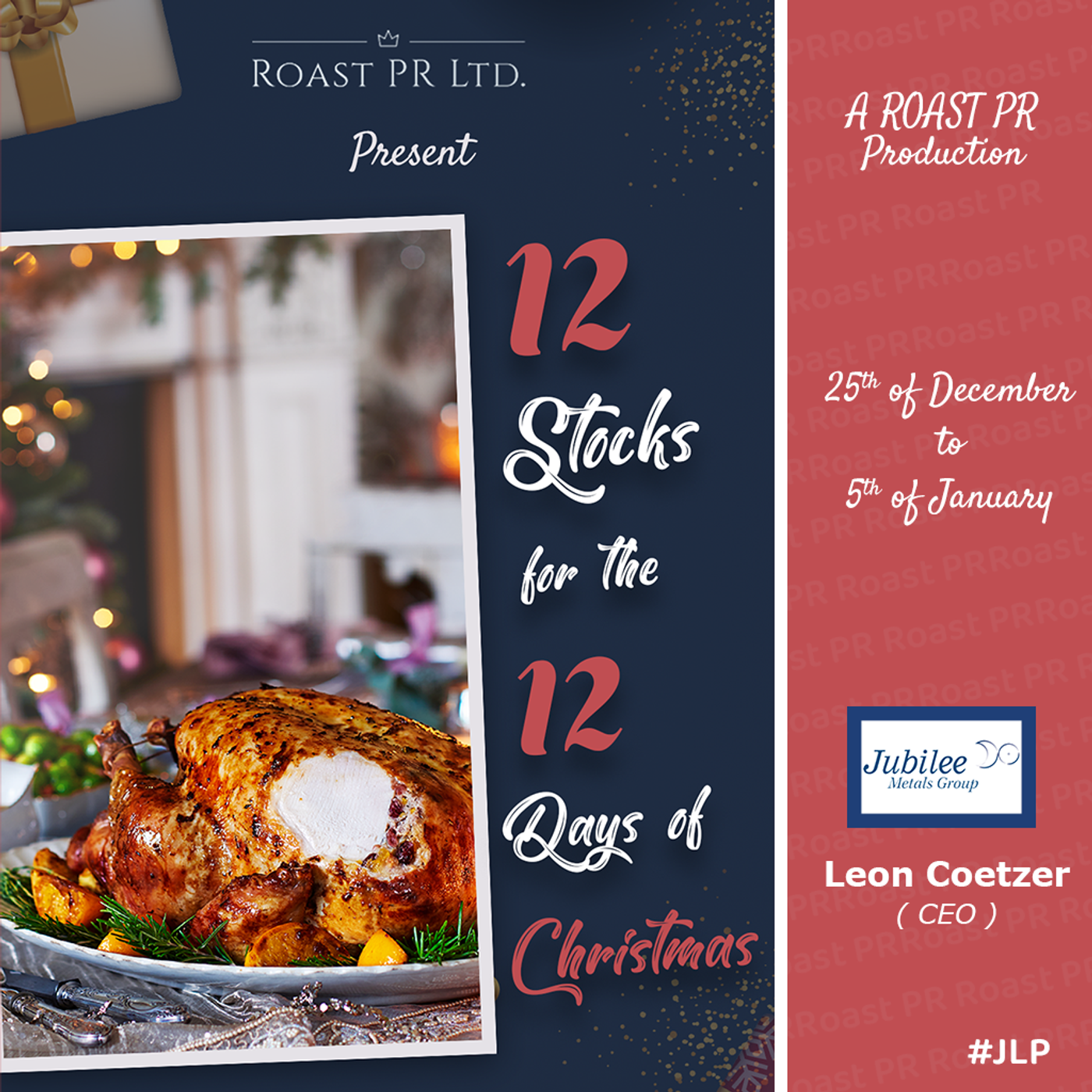 S6 Ep36:  12 Stocks for the 12 Days of Christmas featuring Leon Coetzer, CEO of Jubilee Metals (AIM:JLP) #JLP episode artwork