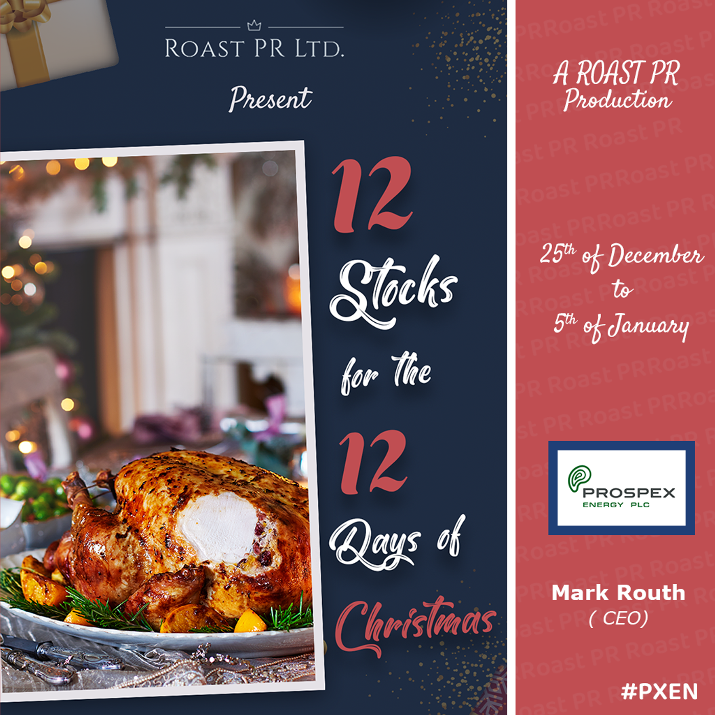 S6 Ep39: 12 Stocks for the 12 Days of Christmas featuring Mark Routh, CEO of Prospex Energy (AIM:PXEN) #PXEN episode artwork
