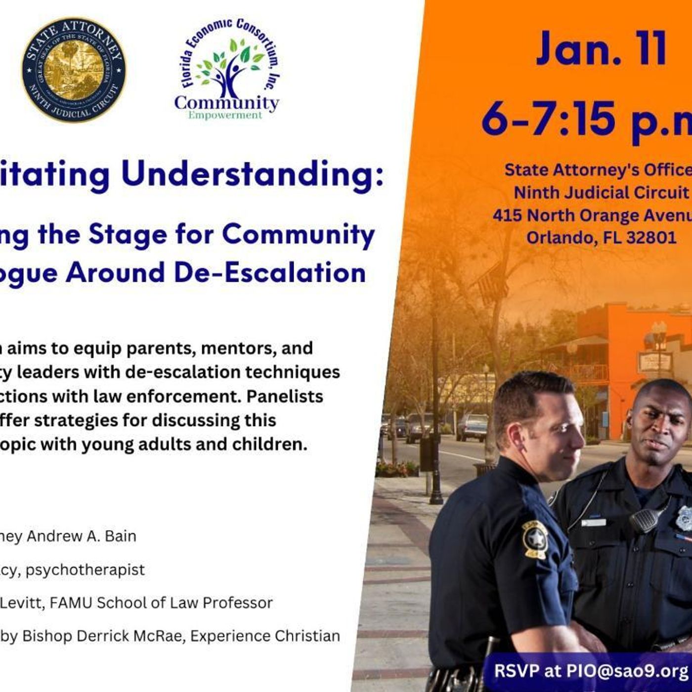 Rod Love talks Facilitating Understanding: Setting the stage for community dialogue around de-escalation" forum episode artwork
