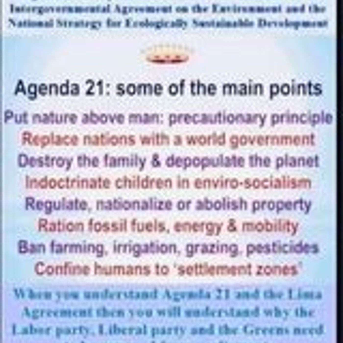 Great overview of Agenda 21 - it's real, it's out there and it's coming!