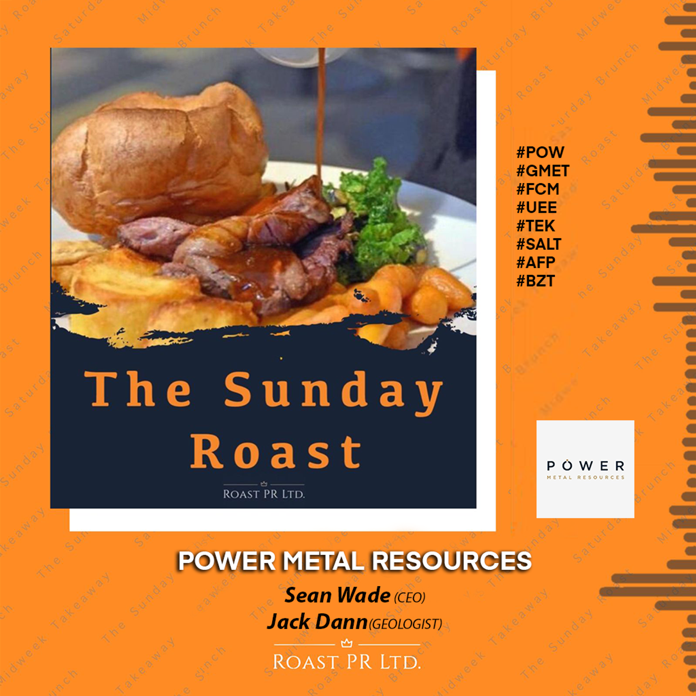 S7 Ep16: Sunday Roast featuring Sean Wade (CEO) and Jack Dann (Geologist) at Power Metal Resources #POW #GMET #FCM #UEE #TEK #SALT #AFP #BZT episode artwork