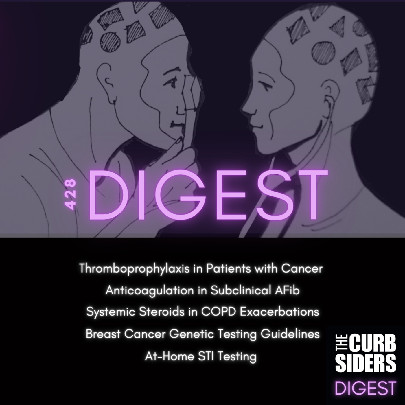 #428 DIGEST: DVT prophylaxis in patients with cancer, anticoagulation in subclinical AFib, steroids in COPD exacerbations, breast cancer genetic testing guidelines, and at-home STI testing