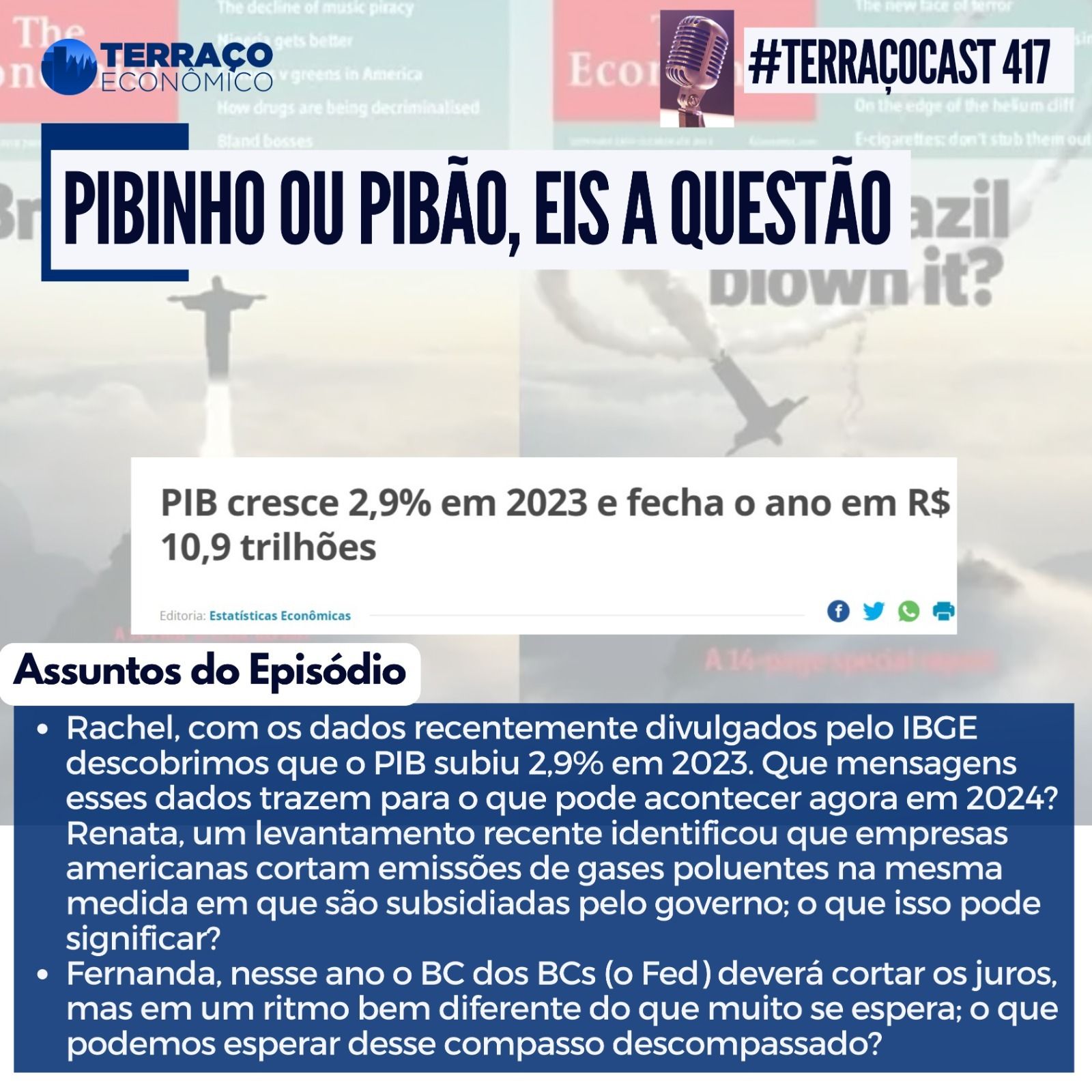 PIBINHO OU PIBÃO, EIS A QUESTÃO no TerraçoCast #417 episode artwork