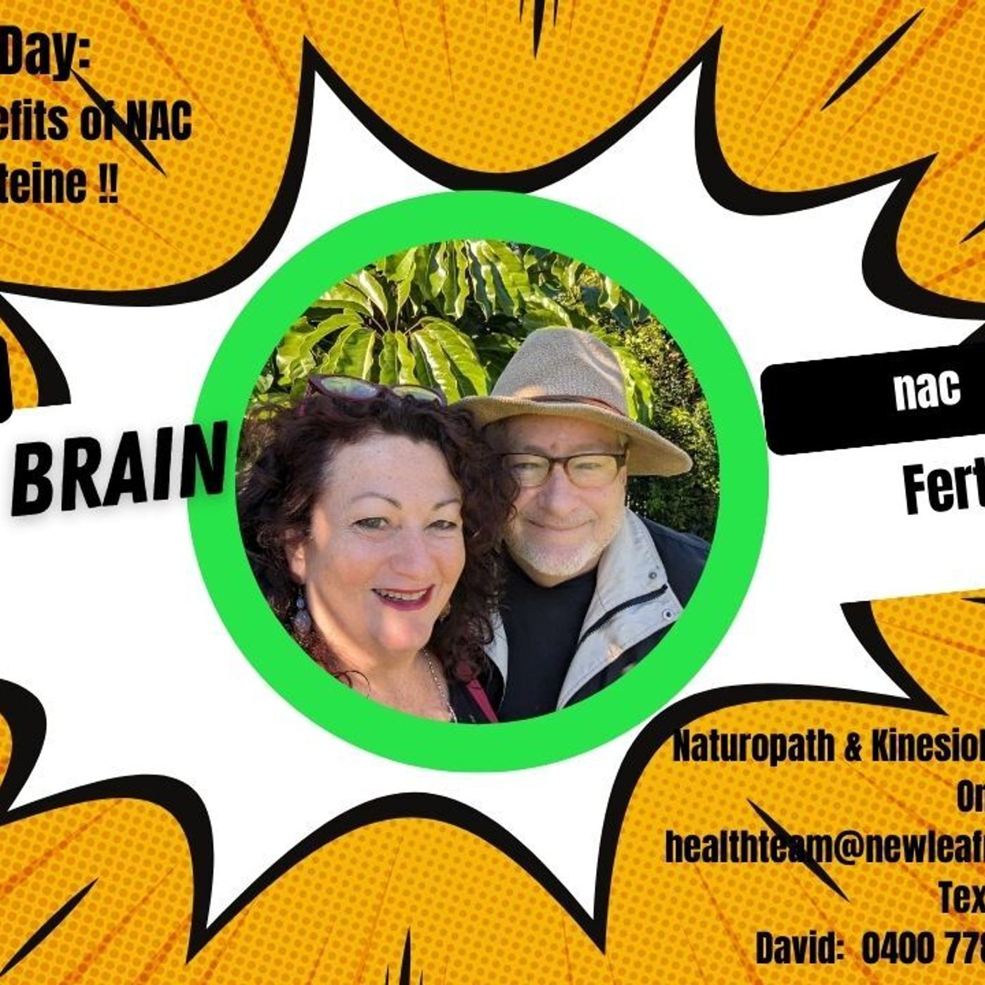 Tip of the Day:  N Acetyl Cysteine for the brain, fertility, heart, lungs & challenges with ageing!