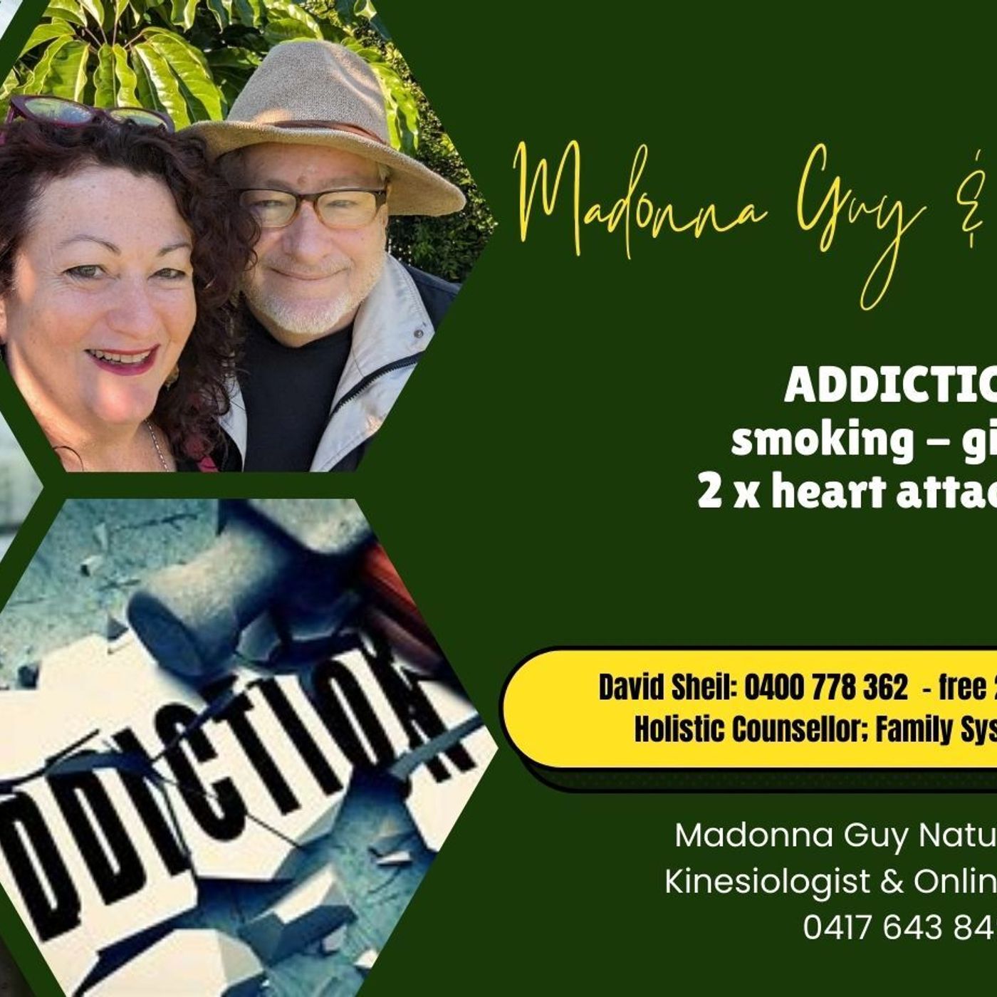 After 2 heart attacks! David dealing with (and doing well!) with addictions of sugar/carbs, smoking!