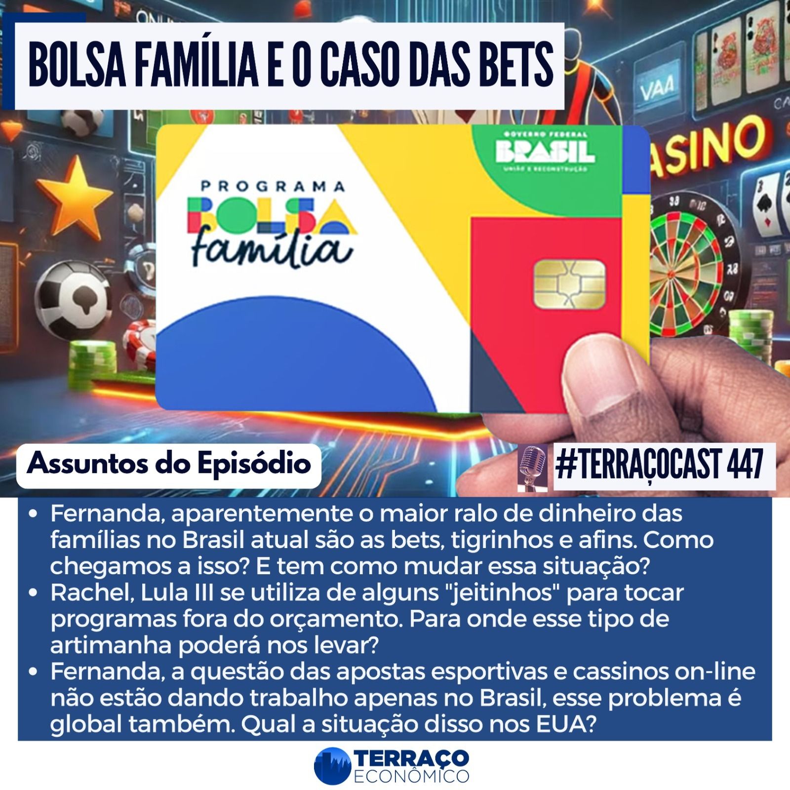 BOLSA FAMÍLIA E O CAOS DAS BETS no TerraçoCast #447 episode artwork