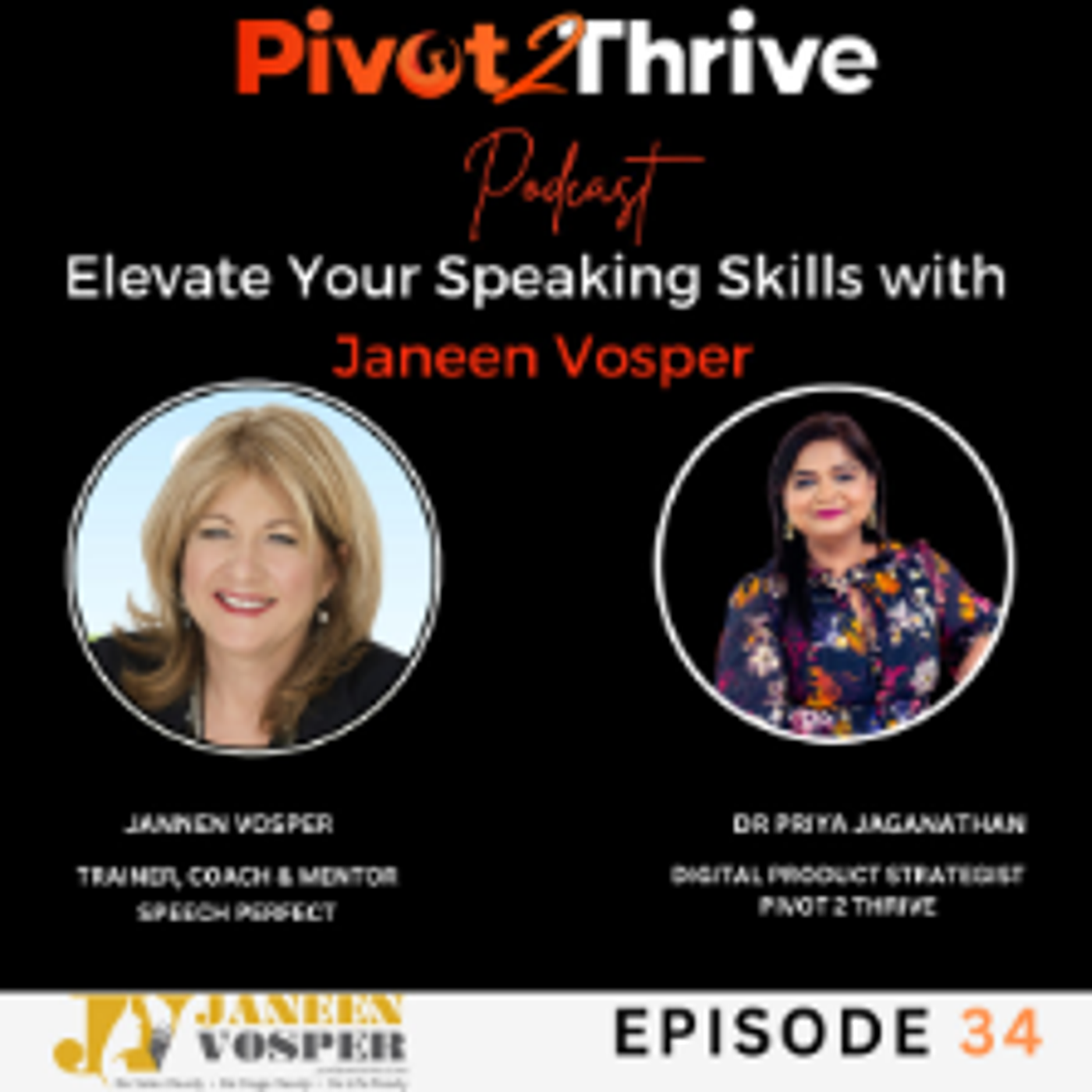S2 Ep58: Elevate Your Speaking Skills with Janeen Vosper - Pivot 2 Thrive Episode 34