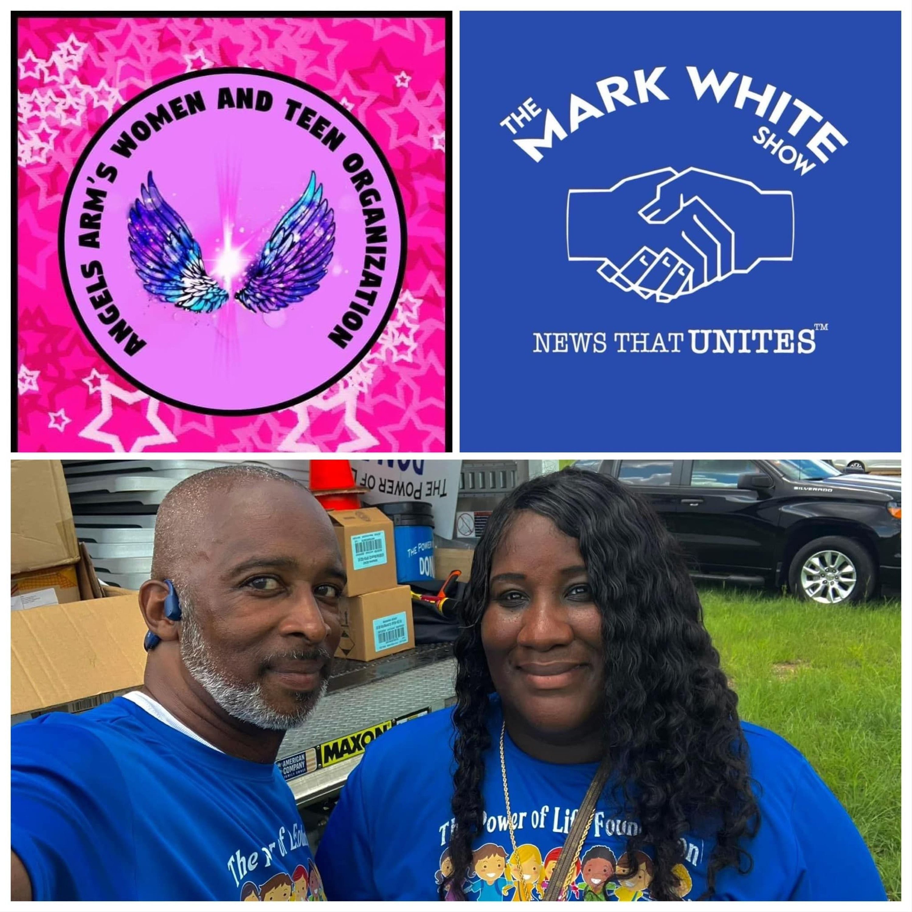 Jasmaine Deloach with Angel's Arm's Women & Teen Organization