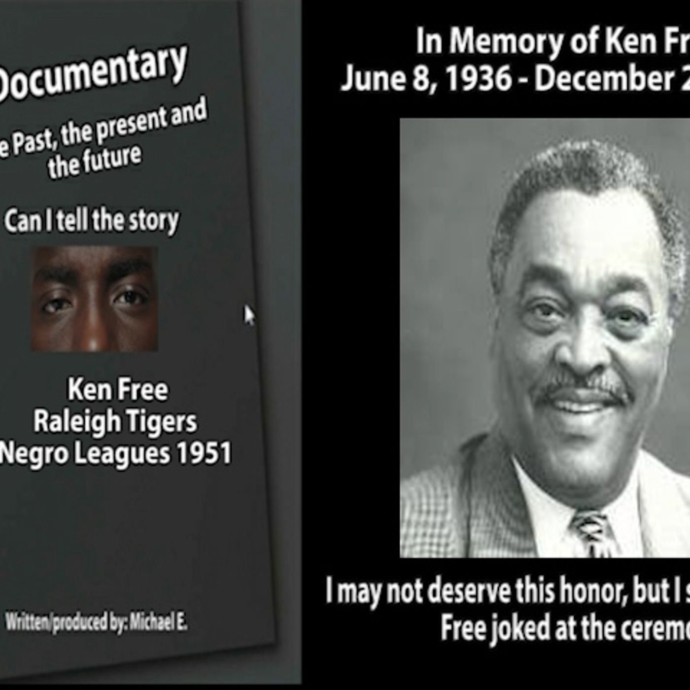 "Ken Free Negro League player and a Man of his Time/Can I Tell the Story @ feoa.info"