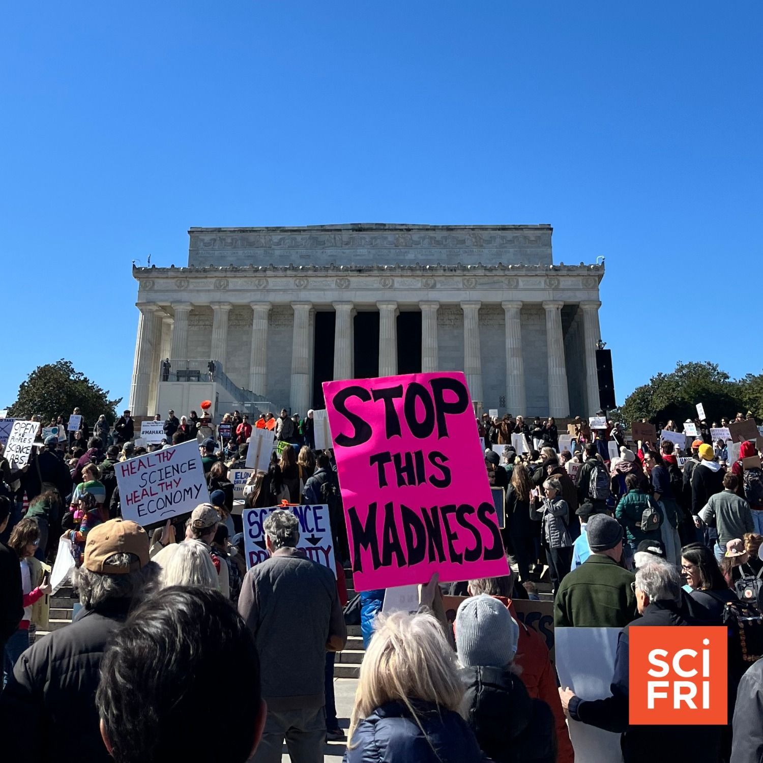 981: Protesters ‘Stand Up For Science’ At Rallies Nationwide | Blue Ghost Lunar Lander episode artwork