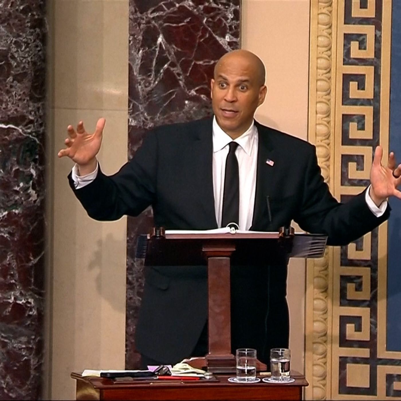 April 1, 2025 - As world awaits Trump tariffs decision, Booker's marathon galvanises US Democrats