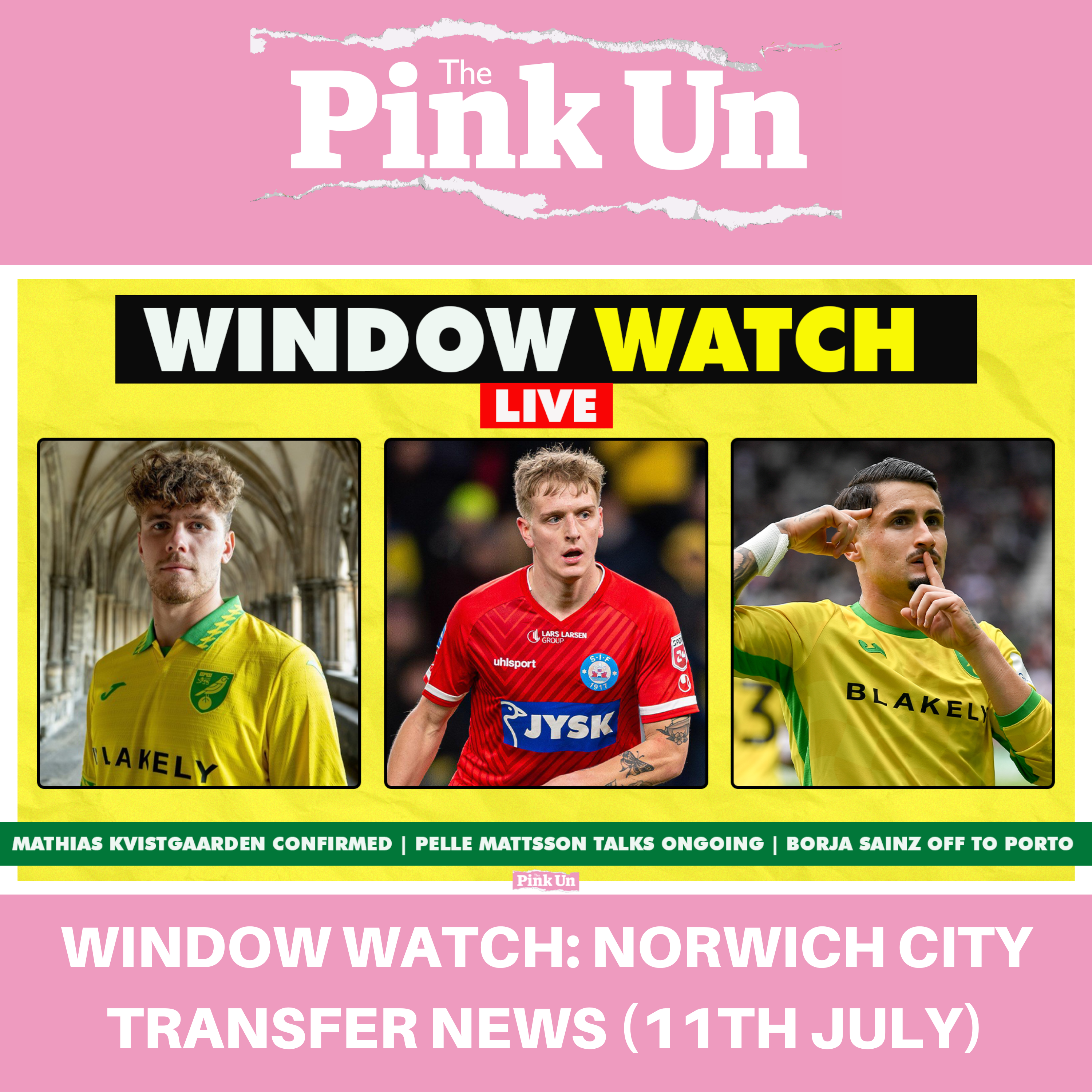 Window Watch | Norwich City Transfer News (11th July 2025) | Midfielder Mattsson next in?