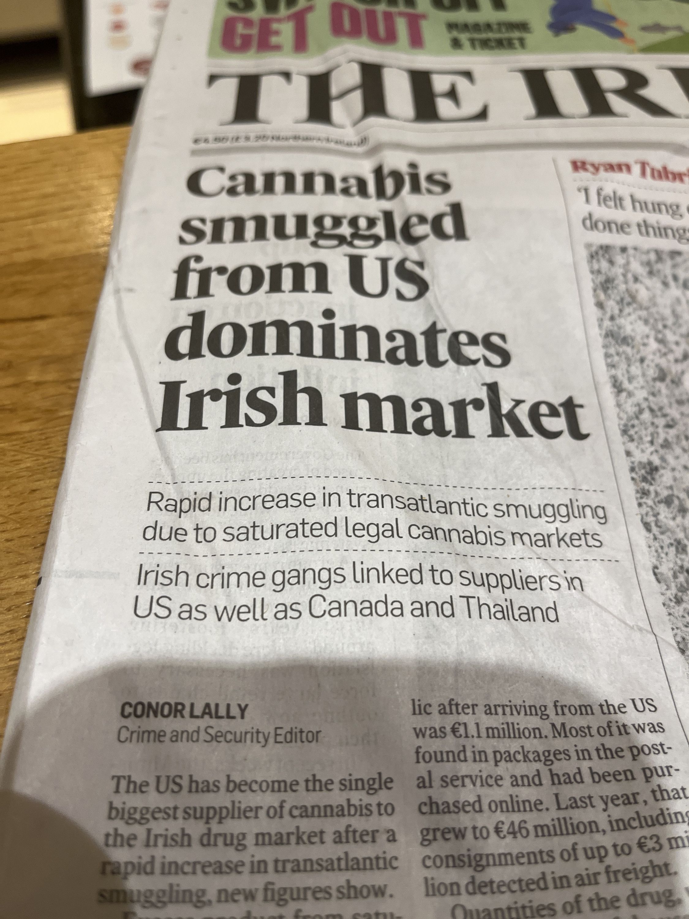 ‘Cannabis smuggled from US’ flooding Ireland. #Audio365  #JanPodPoMo  16/365