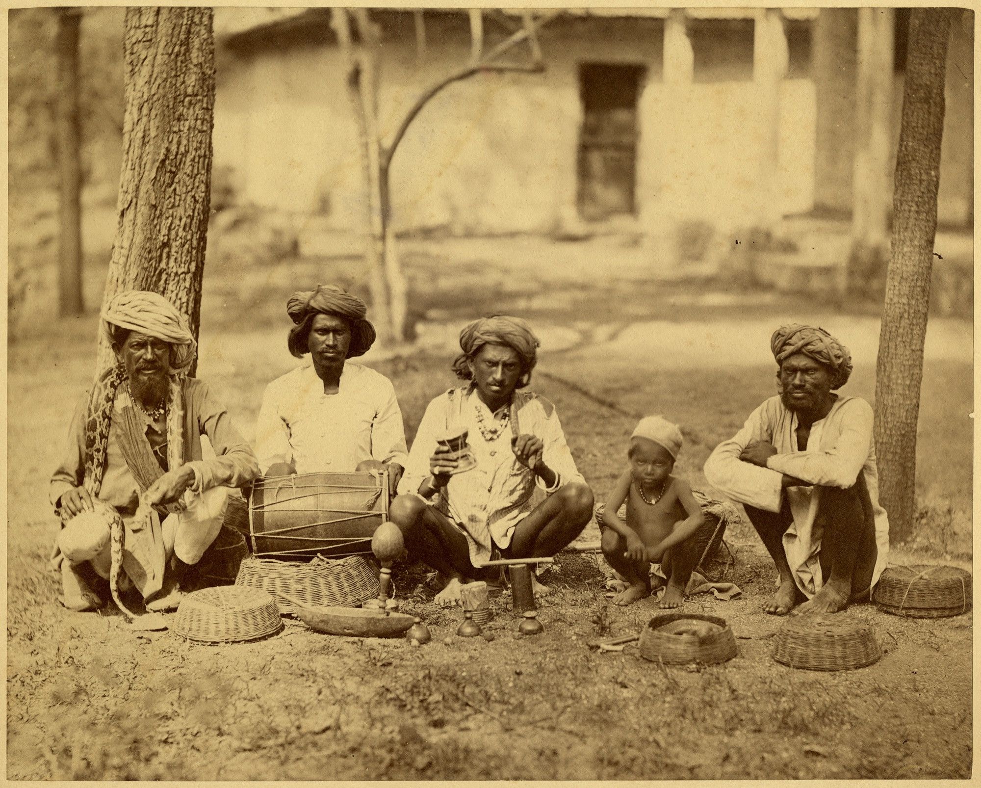 Men singing, with percussion and violin