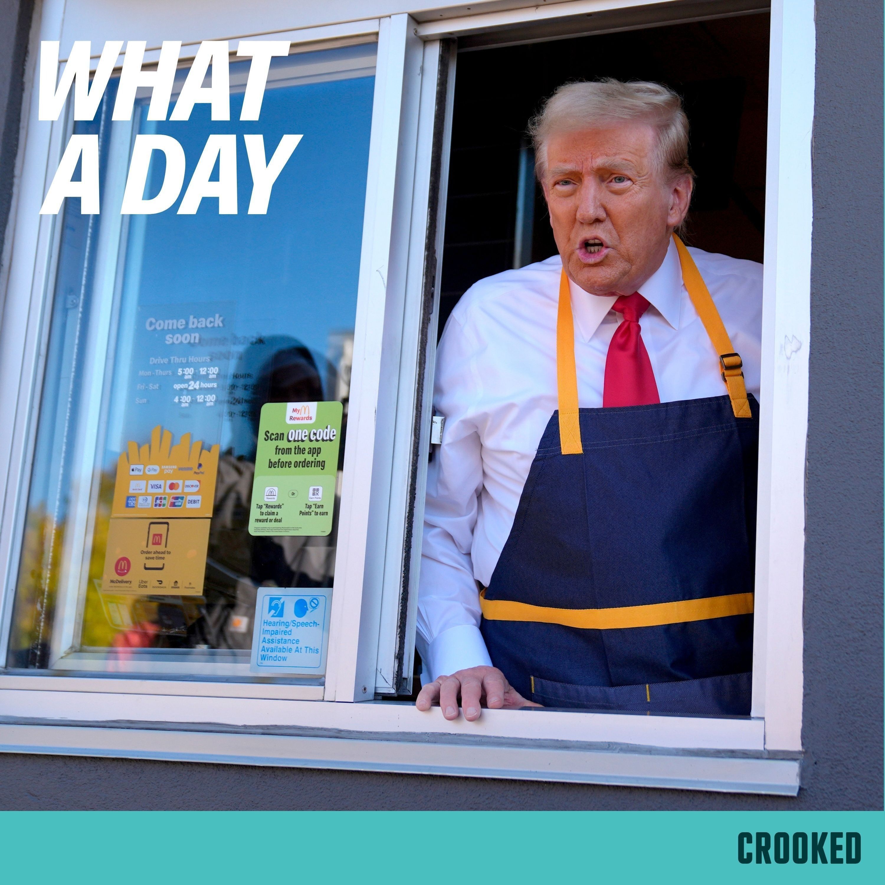 Trump Serves Up Fries And Lies At McDonald’s