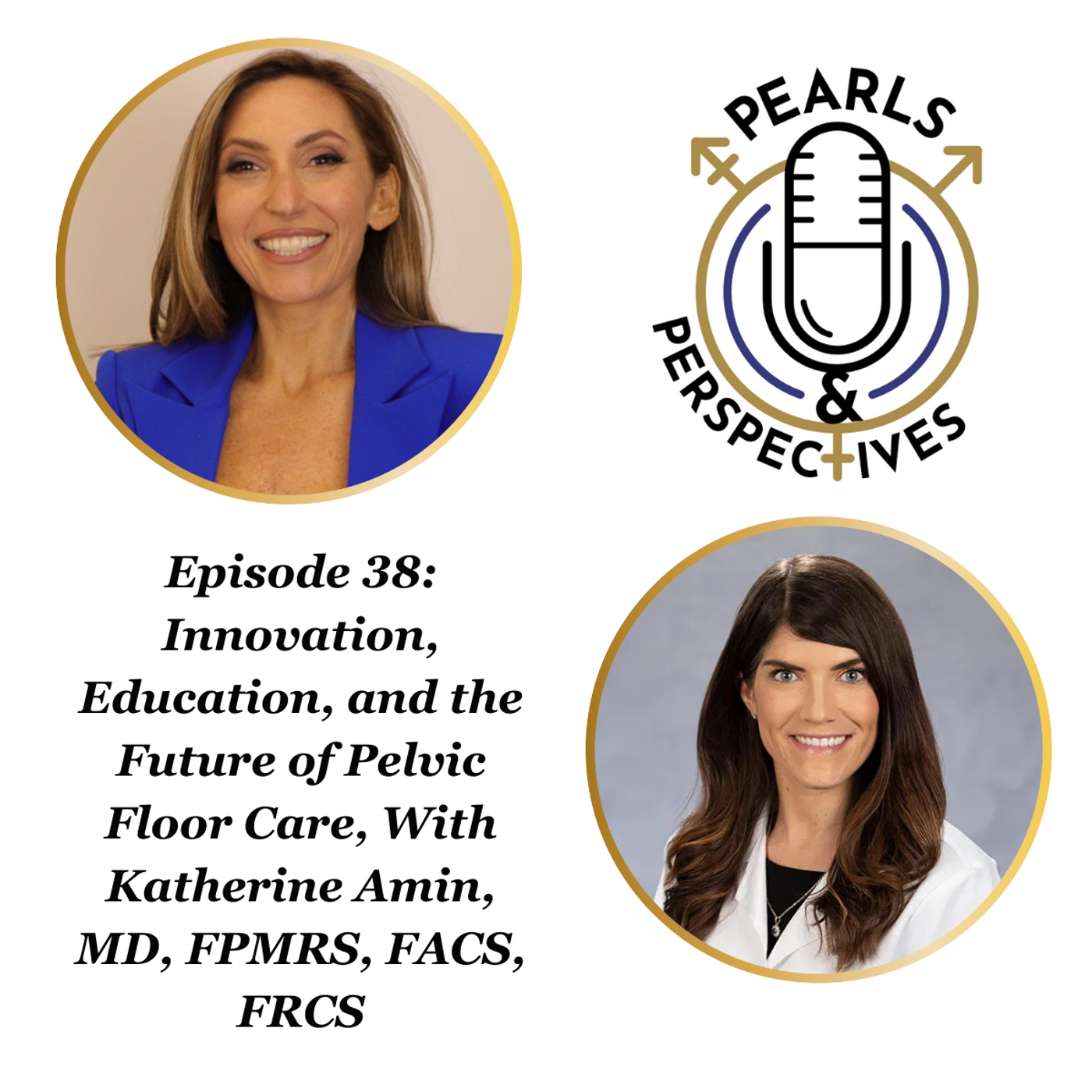 Pearls & Perspectives: Innovation, Education, and the Future of Pelvic Floor Care, With Katherine Amin, MD, FPMRS, FACS, FRCS episode artwork