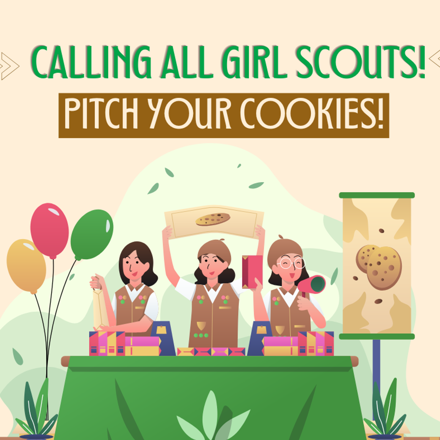 The Girl Scouts Pitch Their Cookies!