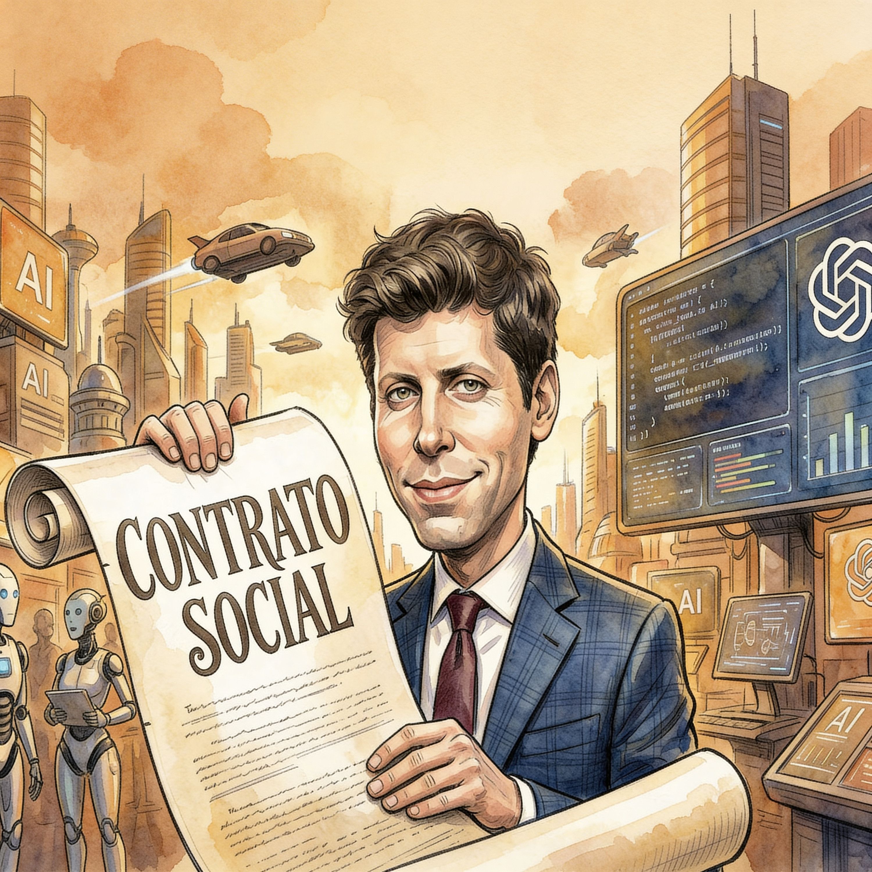 530: Podcast IA - El creador de ChatGPT publicó el contrato social para sobrevivir a la tecnología que él mismo está desatando episode artwork