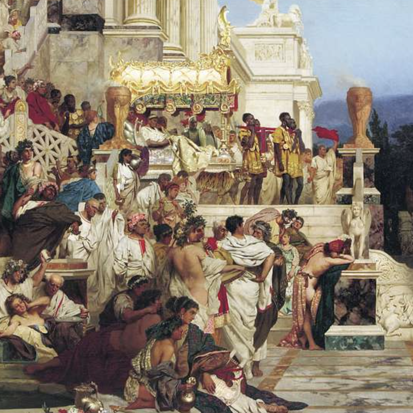 S8 Ep921: (2/3) The Self-Dealing Emperor. Gaius and Germanicus debate in their favorite wine bar by the Thames, in Londinium, Spring 92 AD. The Roman emperor system, initiated by Augustus, was fundamentally built on "self-dealing," where the ruler acted as the "sin