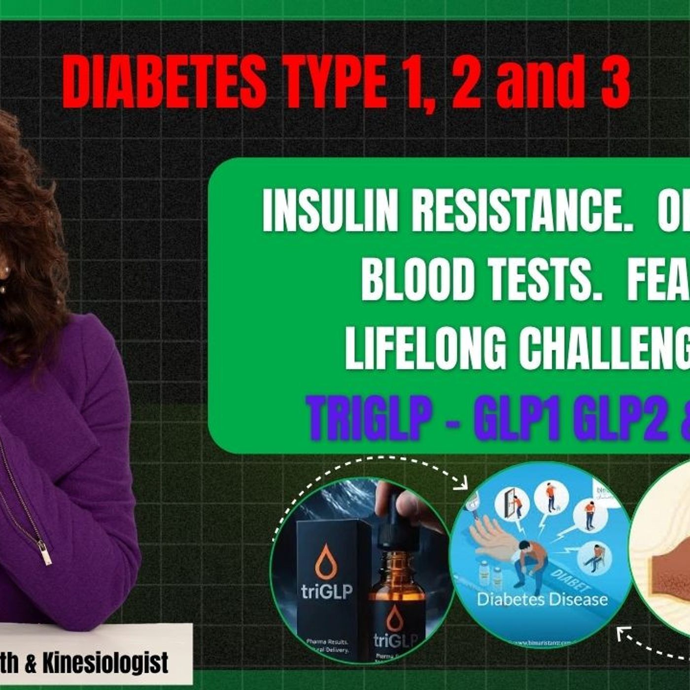 TriGLP supports Type 1, 2 and 3 DIABETES by calming inflammation and restoring metabolic balance