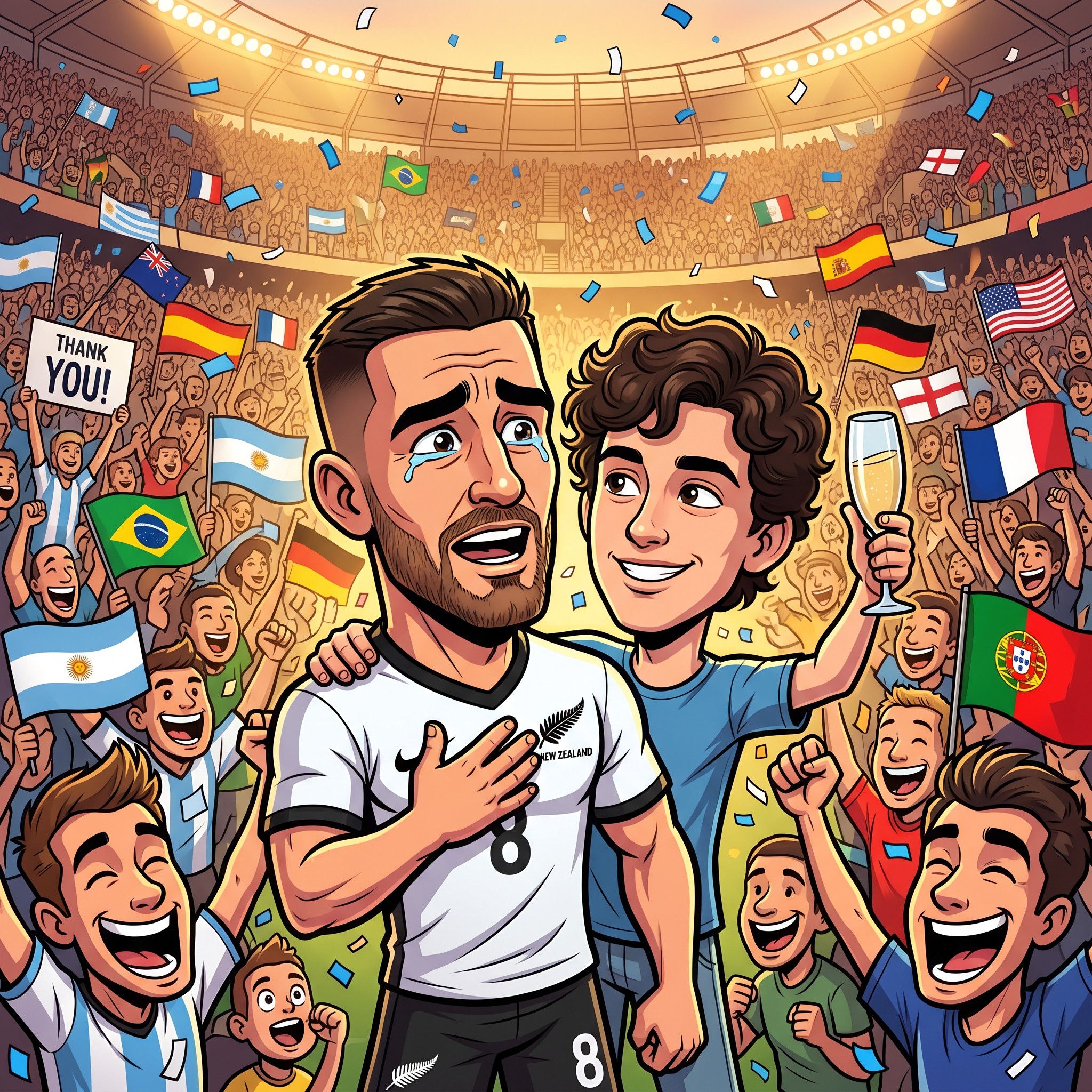 735: Podcast IA - A qué hora juega hoy Tim Payne, el futbolista de la selección de Nueva Zelanda que se volvió viral por la campaña de un influencer argentino episode artwork