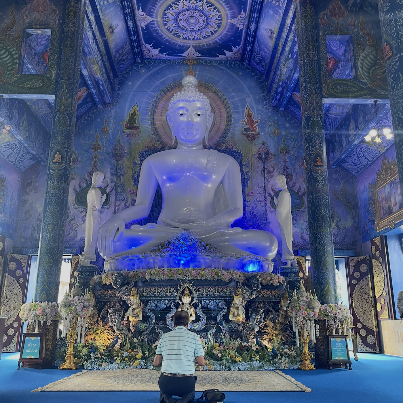 Watching the world go by at the Blue Temple