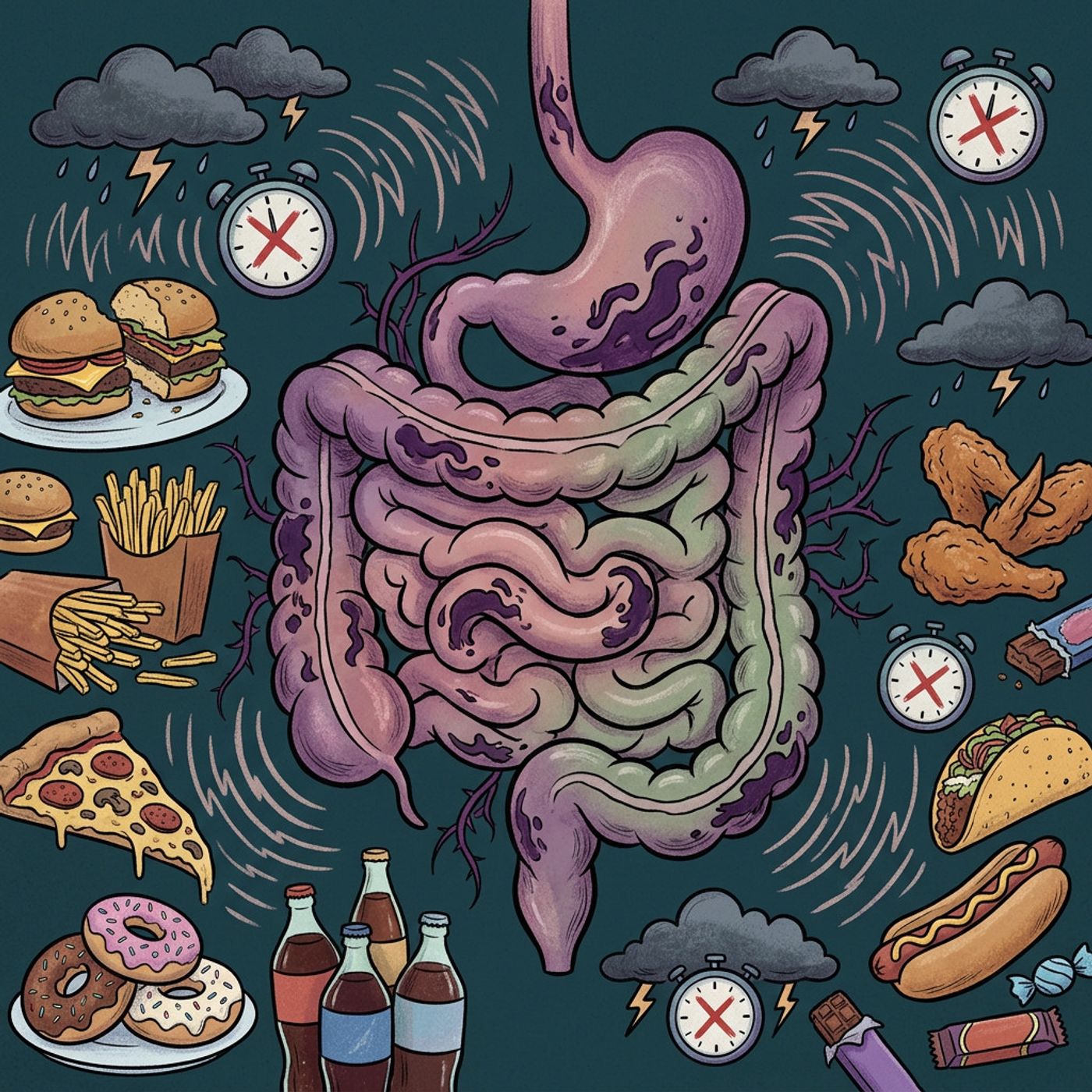749: Podcast IA - La salud intestinal en la mira: cómo repercute comer por estrés a altas horas de la noche episode artwork
