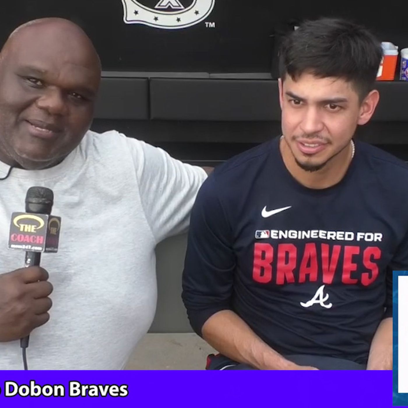 Honduras Very Own Mauircio Dobon Braves with Coach One on One #2026 #sports #atlanta #mlb