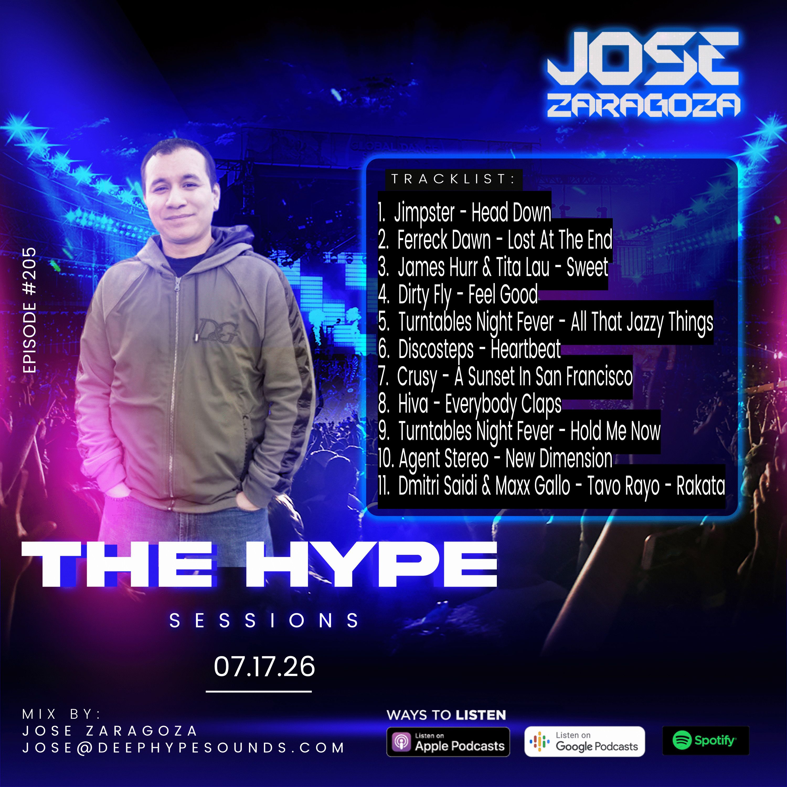 205: Jose Zaragoza - The Hype Sessions Volume # 205 episode artwork