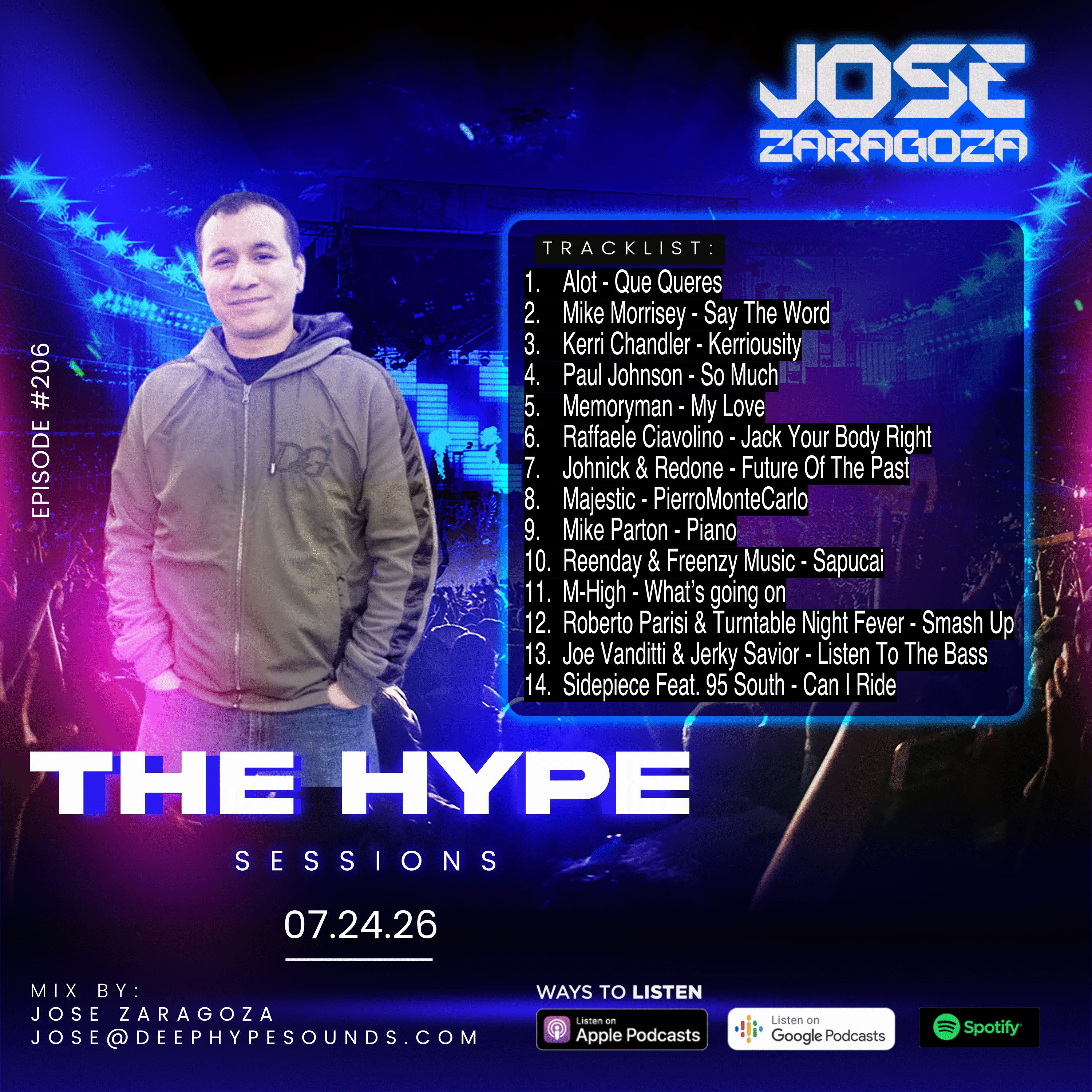 206: Jose Zaragoza - The Hype Sessions Volume # 206 episode artwork