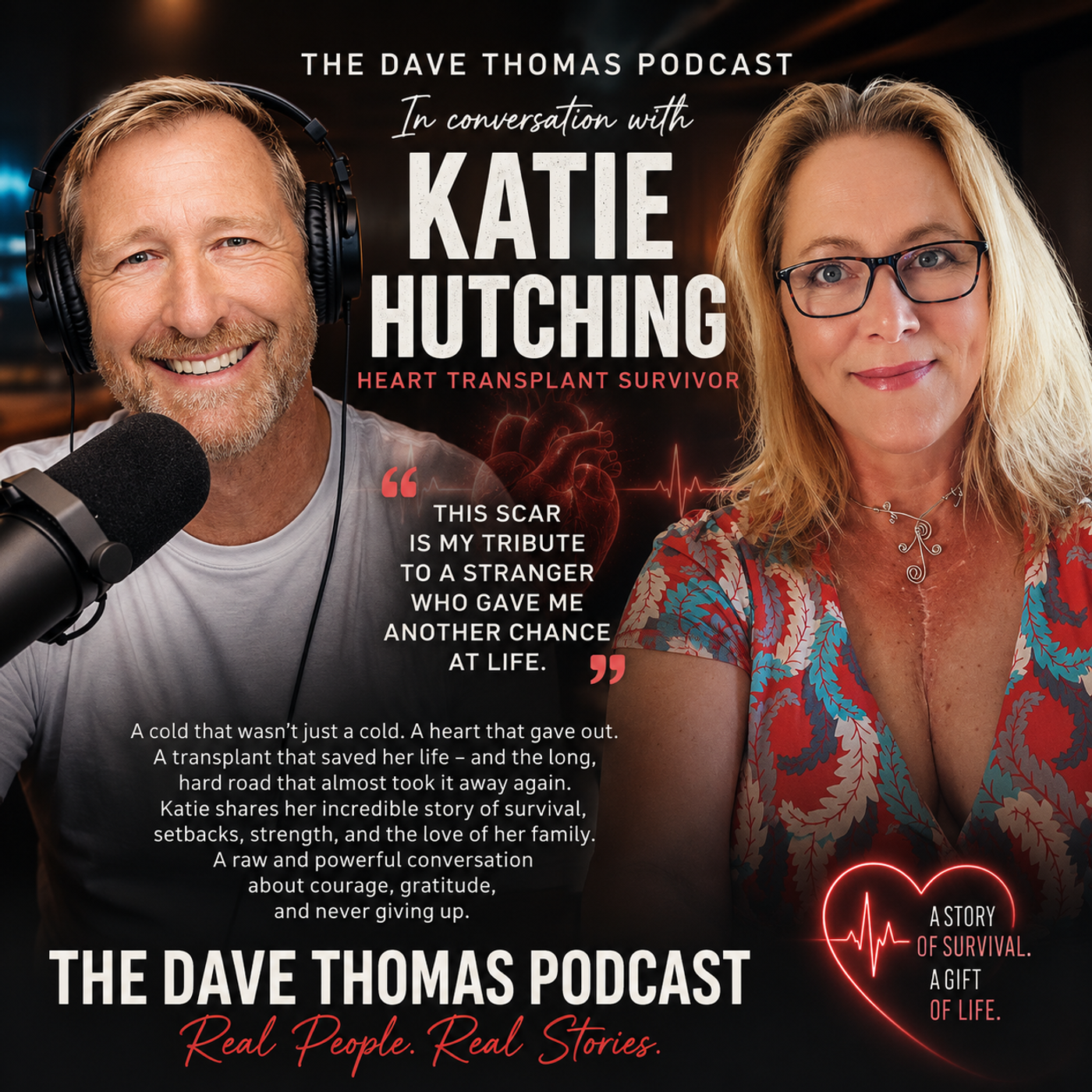 KATIE HUTCHINGS: Heart transplant survivor episode artwork