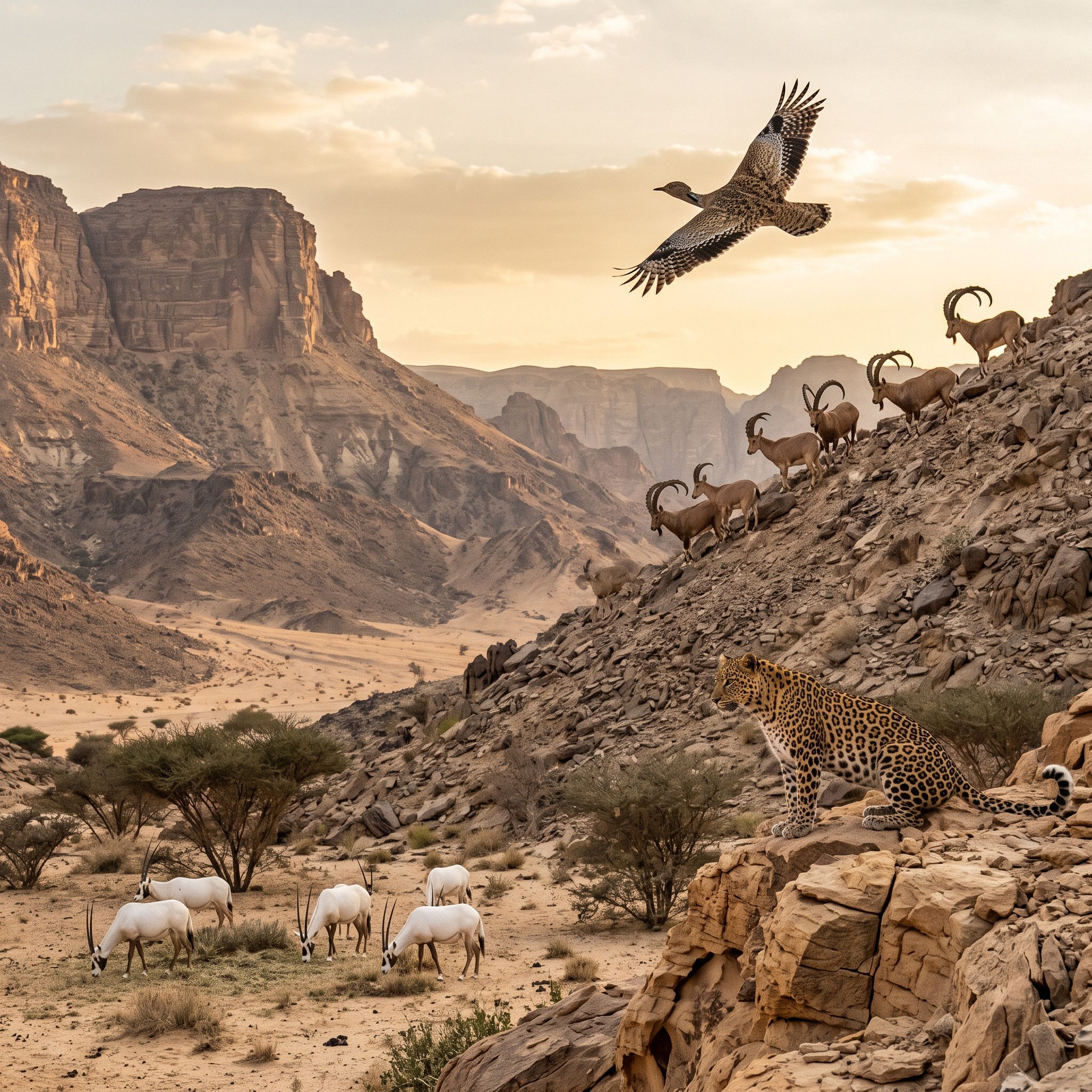 961: Podcast IA - 165 especies de aves, 30 leopardos y más de 500.000 plantas: Arabia Saudita y el programa para salvar su fauna episode artwork